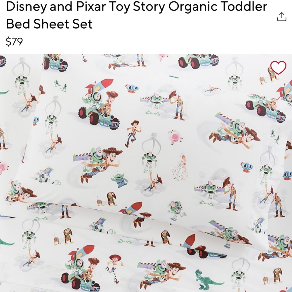 Pottery Barn Toy Story toddler bed set